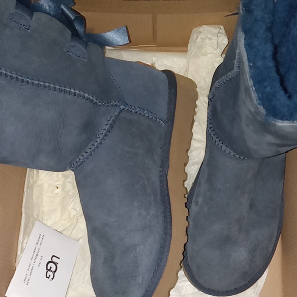 UGG Navy Suede Boots